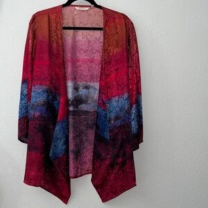 Soft Surroundings Ombré open front Kimono Boho Topper, 3/4 sleeves.
Sz 1X